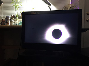 Watching the video I shot of the eclipse.